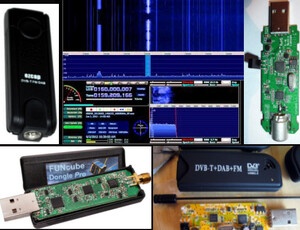 Andy K1RA demonstrates various USB SDR hardware and SDR software