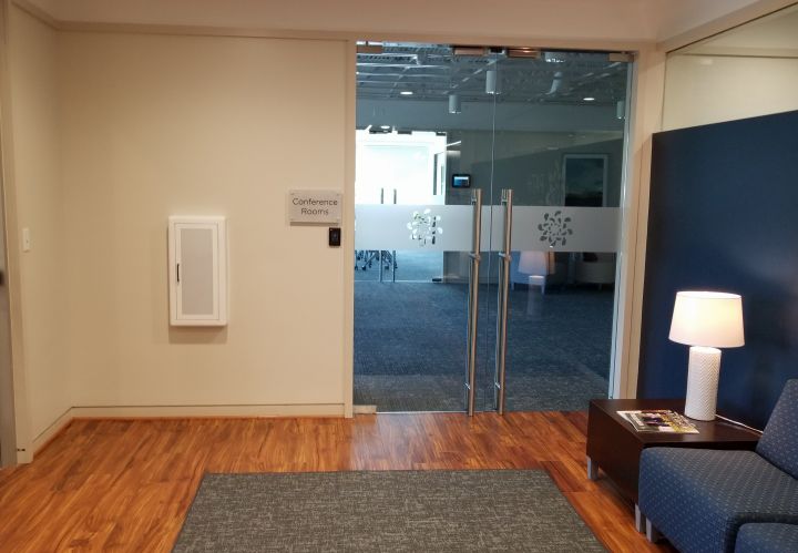 Entrance to conference rooms